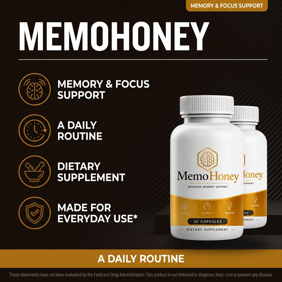 The MemoHoney listing scene: memory and focus support