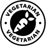Vegetarian circular emblem